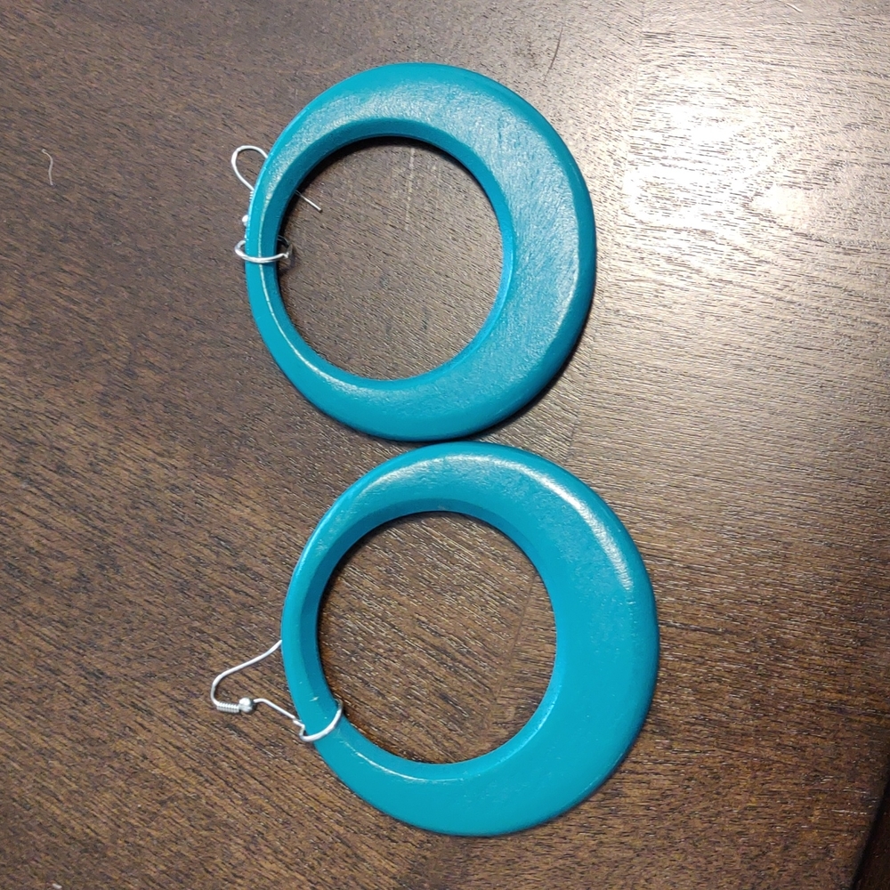 Teal earrings